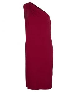 Diane Von Furstenberg Red New Liluye One Shoulder Short Dress M For Women