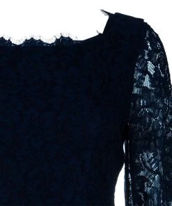 Diane Von Furstenberg Navy Blue Lace Back Zipper Dress M For Women 13 Diane Von Furstenberg Navy Blue Lace Back Zipper Dress M For Women -Diane Von Furstenberg shop luxury women diane von furstenberg used clothes p48723 004