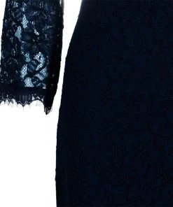 Diane Von Furstenberg Navy Blue Lace Back Zipper Dress M For Women 15 Diane Von Furstenberg Navy Blue Lace Back Zipper Dress M For Women -Diane Von Furstenberg shop luxury women diane von furstenberg used clothes p48723 006