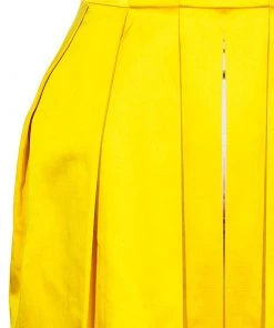 Diane Von Furstenberg Yellow Pleated Eliza Dress M For Women -Diane Von Furstenberg shop luxury women diane von furstenberg used clothes p48756 006