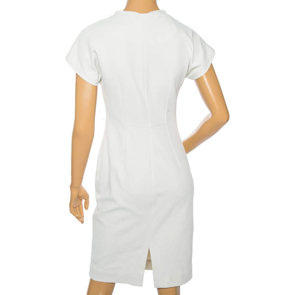 Diane Von Furstenberg White Knit Maizah Short Dress M For Women 3 Diane Von Furstenberg White Knit Maizah Short Dress M For Women - Image 3
