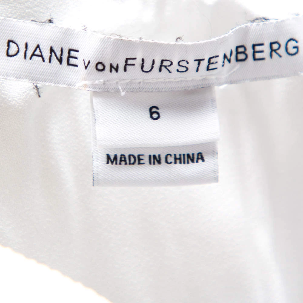 Diane Von Furstenberg White Knit Maizah Short Dress M For Women 5 Diane Von Furstenberg White Knit Maizah Short Dress M For Women - Image 5