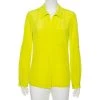 Diane Von Furstenberg Bright Green Silk Lorerlei Two Shirt M For Women