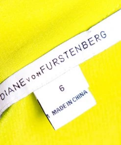 Diane Von Furstenberg Bright Green Silk Lorerlei Two Shirt M For Women -Diane Von Furstenberg shop luxury women diane von furstenberg used clothes p495054 007