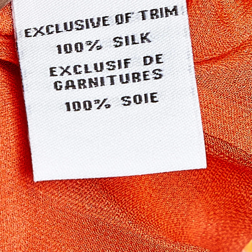 Diane Von Furstenberg Neon Orange Sequin Embellished Silk Kei Tunic L For Women 6 Diane Von Furstenberg Neon Orange Sequin Embellished Silk Kei Tunic L For Women - Image 6