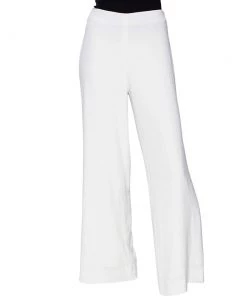 Diane Von Furstenberg White Crepe Preston Wide Leg Pants M For Women