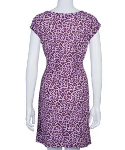 Diane Von Furstenberg Purple New Della Silk Dress S For Women -Diane Von Furstenberg shop luxury women diane von furstenberg used clothes p50130 003