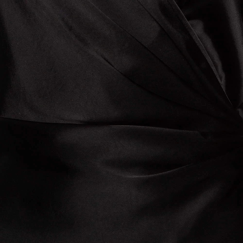 Diane Von Furstenberg Black Satin Klee Sheer Sleeve Wrap Blouse M For Women 5 Diane Von Furstenberg Black Satin Klee Sheer Sleeve Wrap Blouse M For Women - Image 5