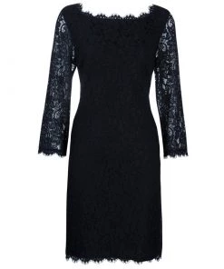 Diane Von Furstenberg Black Lace Zarita Dress XL For Women