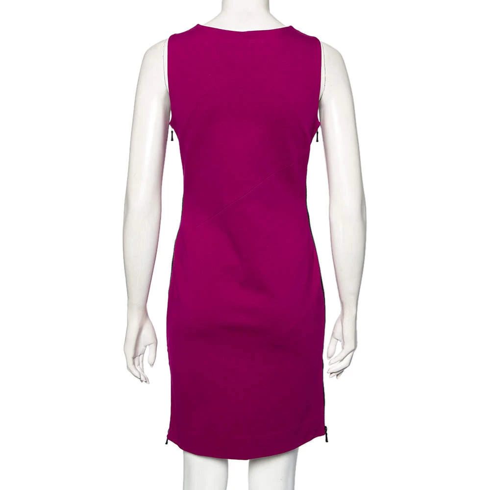 Diane Von Furstenberg Fuchsia Knit Leigh Dress M For Women 3 Diane Von Furstenberg Fuchsia Knit Leigh Dress M For Women - Image 3