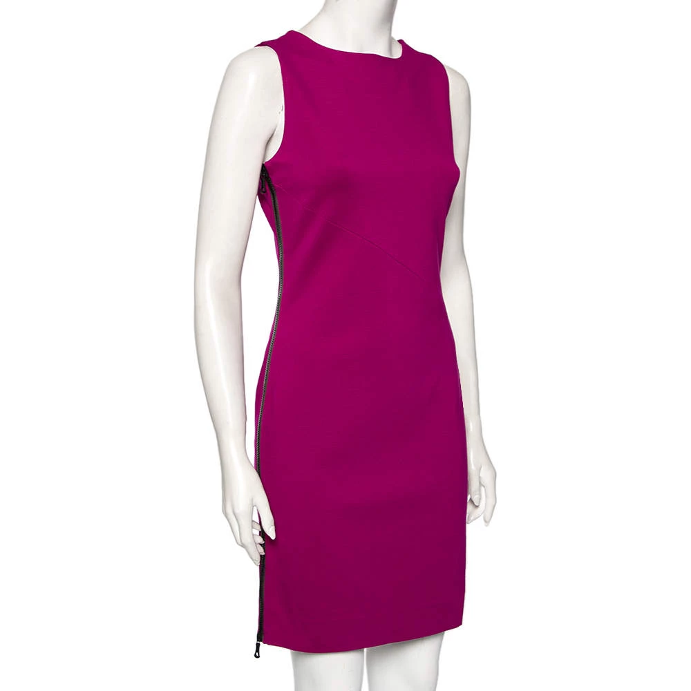 Diane Von Furstenberg Fuchsia Knit Leigh Dress M For Women 2 Diane Von Furstenberg Fuchsia Knit Leigh Dress M For Women - Image 2