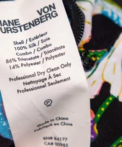 Diane Von Furstenberg Black Floral Printed Silk Belted Jumpsuit M For Women -Diane Von Furstenberg shop luxury women diane von furstenberg used clothes p514957 007