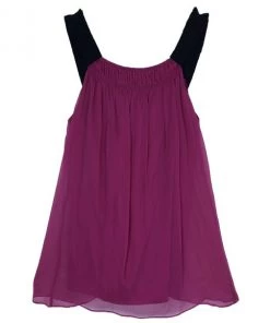 Diane Von Furstenberg Marston Fuschia Silk Top XS For Women
