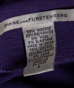 Diane Von Furstenberg Purple Knit Basuto Short Dress S For Women -Diane Von Furstenberg shop luxury women diane von furstenberg used clothes p534773 002