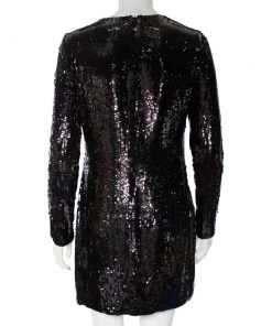 Diane Von Furstenberg Black Sequin Embellished Silk Pauletta Dress M For Women 7 Diane Von Furstenberg Black Sequin Embellished Silk Pauletta Dress M For Women -Diane Von Furstenberg shop luxury women diane von furstenberg used clothes p537422 001