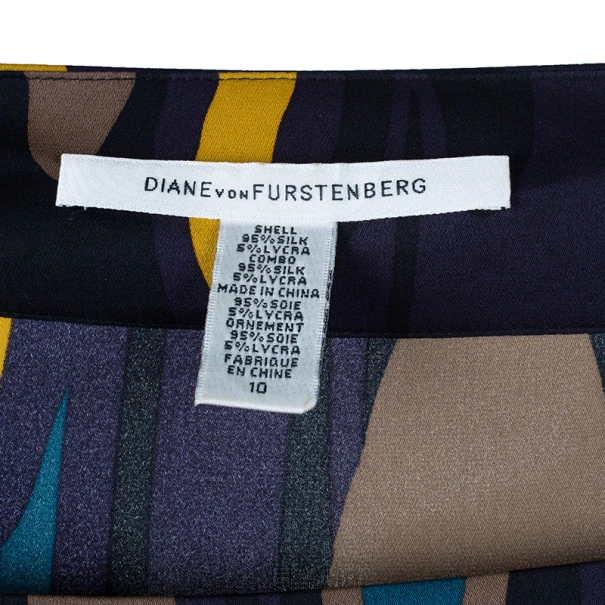 Diane Von Furstenberg Samuella Printed Shift Dress L For Women 7 Diane Von Furstenberg Samuella Printed Shift Dress L For Women - Image 7