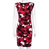 Diane Von Furstenberg Burgundy Printed Silk Gathered Dress S For Women