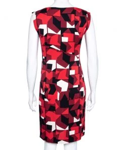 Diane Von Furstenberg Burgundy Printed Silk Gathered Dress S For Women -Diane Von Furstenberg shop luxury women diane von furstenberg used clothes p551321 006