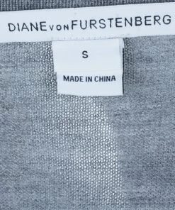 Diane Von Furstenberg Austine Grey Printed Sweater Top S For Women -Diane Von Furstenberg shop luxury women diane von furstenberg used clothes p5556 009