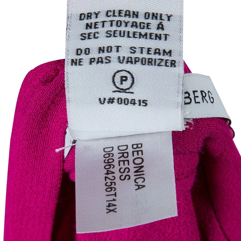Diane Von Furstenberg Fuschia Beonica Dress L For Women 12 Diane Von Furstenberg Fuschia Beonica Dress L For Women - Image 12