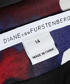 Diane Von Furstenberg Multicolored Printed Silk Vint Stretch Blazer XL For Women -Diane Von Furstenberg shop luxury women diane von furstenberg used clothes p573610 007