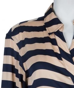 Diane Von Furstenberg Striped Silk Wraparound Helena Shirt Dress L For Women 16 Diane Von Furstenberg Striped Silk Wraparound Helena Shirt Dress L For Women -Diane Von Furstenberg shop luxury women diane von furstenberg used clothes p57439 0005