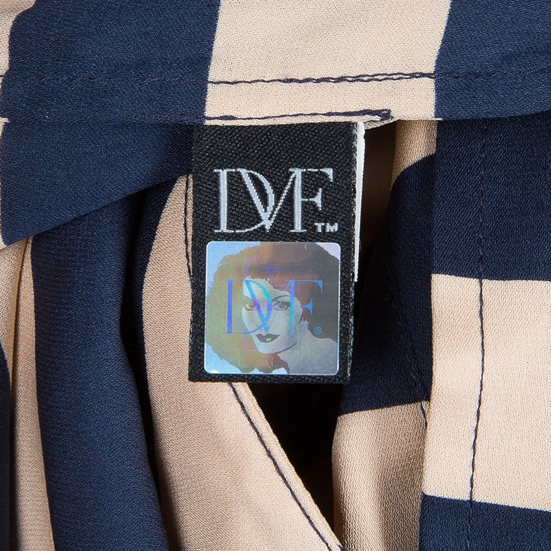 Diane Von Furstenberg Striped Silk Wraparound Helena Shirt Dress L For Women 10 Diane Von Furstenberg Striped Silk Wraparound Helena Shirt Dress L For Women - Image 10