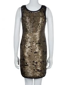 Diane Von Furstenberg Bronze Sequin Chika Dress S For Women -Diane Von Furstenberg shop luxury women diane von furstenberg used clothes p57492 003
