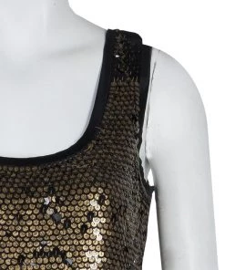Diane Von Furstenberg Bronze Sequin Chika Dress S For Women -Diane Von Furstenberg shop luxury women diane von furstenberg used clothes p57492 004