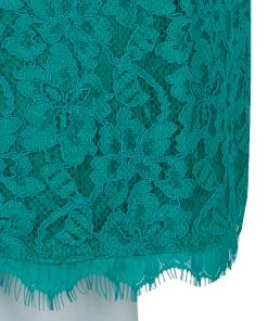 Diane Von Furstenberg Turquoise Lace Long Sleeve Zarita Dress L For Women -Diane Von Furstenberg shop luxury women diane von furstenberg used clothes p58207 006