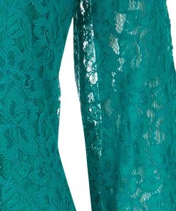 Diane Von Furstenberg Turquoise Lace Long Sleeve Zarita Dress L For Women -Diane Von Furstenberg shop luxury women diane von furstenberg used clothes p58207 007