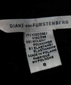 Diane Von Furstenberg Black Knit Hutton Short Sleeve Wrap Dress M For Women -Diane Von Furstenberg shop luxury women diane von furstenberg used clothes p589262 004