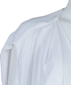 Diane Von Furstenberg White Crepe Draped Front Juliette Belted Dress L For Women -Diane Von Furstenberg shop luxury women diane von furstenberg used clothes p58988 005