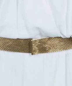 Diane Von Furstenberg White Crepe Draped Front Juliette Belted Dress L For Women -Diane Von Furstenberg shop luxury women diane von furstenberg used clothes p58988 008