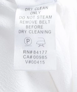 Diane Von Furstenberg White Crepe Draped Front Juliette Belted Dress L For Women -Diane Von Furstenberg shop luxury women diane von furstenberg used clothes p58988 012