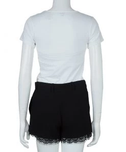 Diane Von Furstenberg Black Scalloped Lace Trim Yara Shorts S For Women 16 Diane Von Furstenberg Black Scalloped Lace Trim Yara Shorts S For Women -Diane Von Furstenberg shop luxury women diane von furstenberg used clothes p59282 003