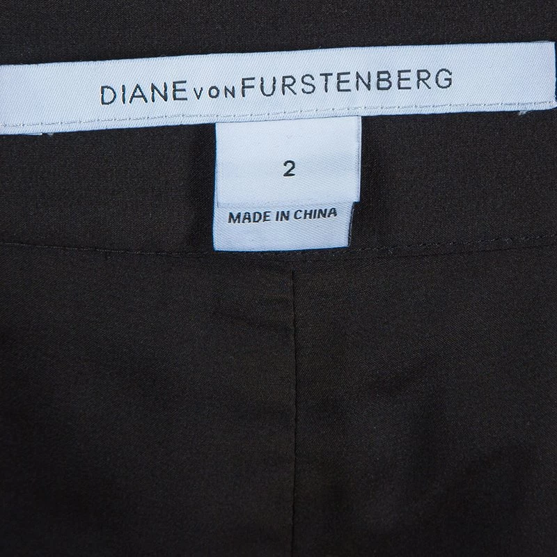 Diane Von Furstenberg Black Scalloped Lace Trim Yara Shorts S For Women 9 Diane Von Furstenberg Black Scalloped Lace Trim Yara Shorts S For Women - Image 9