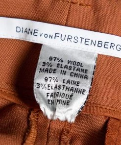 Diane Von Furstenberg Brown Wool Flared Leg Fimby Trousers S For Women -Diane Von Furstenberg shop luxury women diane von furstenberg used clothes p592830 006