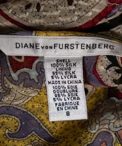 Diane Von Furstenberg Multicolor Printed Silk Neck Tie Tenner Shirt M For Women 10 Diane Von Furstenberg Multicolor Printed Silk Neck Tie Tenner Shirt M For Women -Diane Von Furstenberg shop luxury women diane von furstenberg used clothes p596926 002