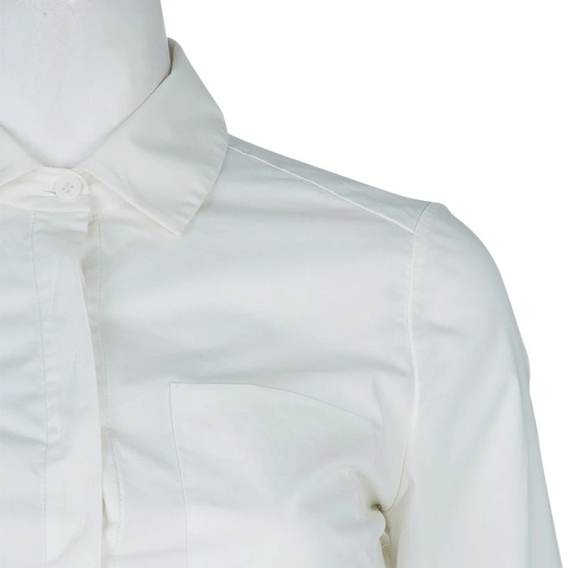 Diane Von Furstenberg White Long Sleeve Belted Montana Shirt Dress S For Women 4 Diane Von Furstenberg White Long Sleeve Belted Montana Shirt Dress S For Women - Image 4