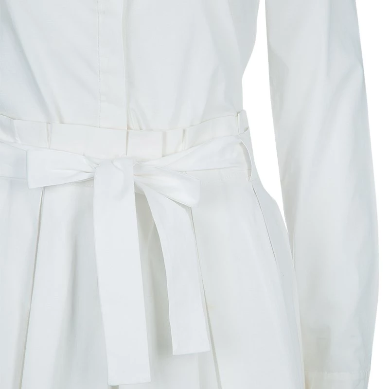 Diane Von Furstenberg White Long Sleeve Belted Montana Shirt Dress S For Women 7 Diane Von Furstenberg White Long Sleeve Belted Montana Shirt Dress S For Women - Image 7