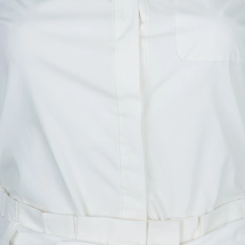 Diane Von Furstenberg White Long Sleeve Belted Montana Shirt Dress S For Women 8 Diane Von Furstenberg White Long Sleeve Belted Montana Shirt Dress S For Women - Image 8