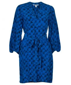 Diane Von Furstenberg Tanyana Blue Silk Dress S For Women