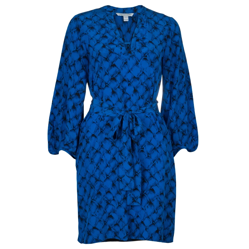 Diane Von Furstenberg Tanyana Blue Silk Dress S For Women 1 Diane Von Furstenberg Tanyana Blue Silk Dress S For Women