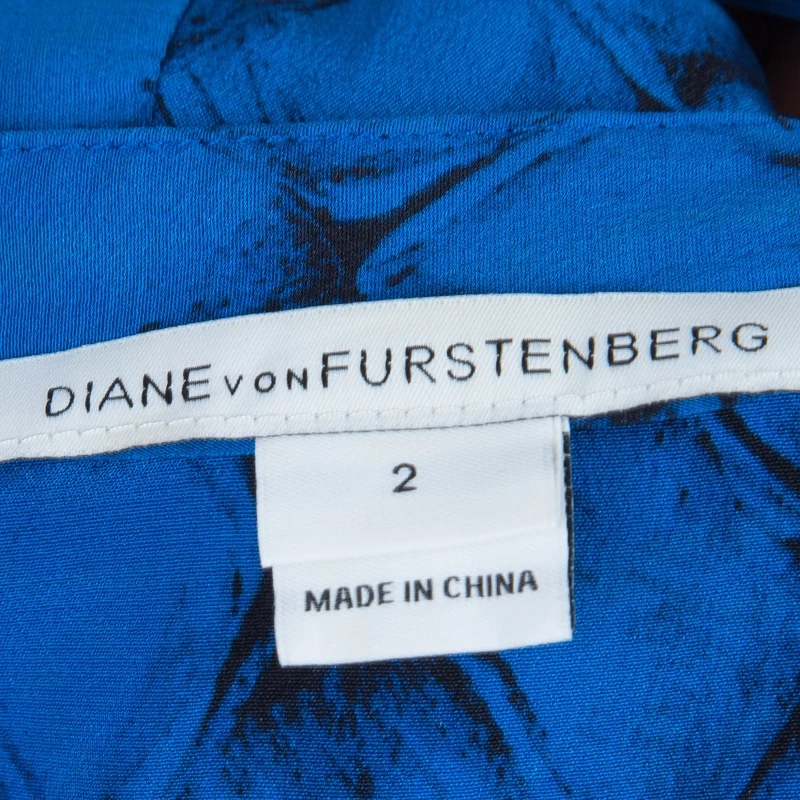 Diane Von Furstenberg Tanyana Blue Silk Dress S For Women 9 Diane Von Furstenberg Tanyana Blue Silk Dress S For Women - Image 9