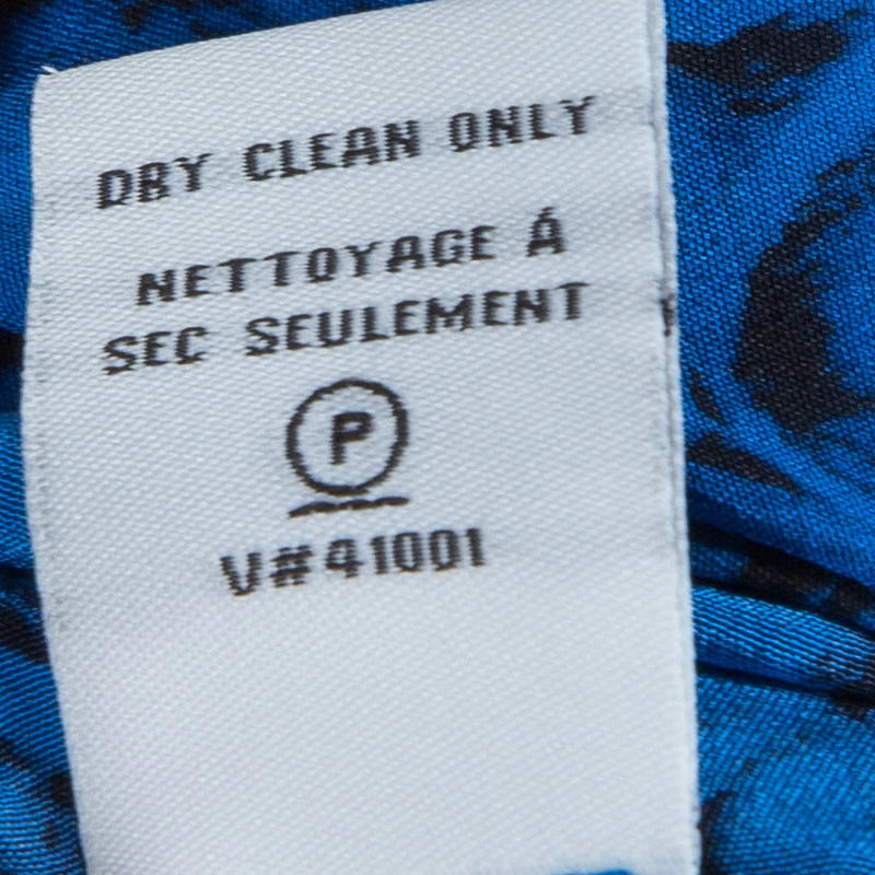 Diane Von Furstenberg Tanyana Blue Silk Dress S For Women 16 Diane Von Furstenberg Tanyana Blue Silk Dress S For Women - Image 16