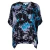 Diane Von Furstenberg Black Floral Print Oversized Kora Silk Blouse XS For Women
