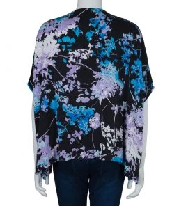Diane Von Furstenberg Black Floral Print Oversized Kora Silk Blouse XS For Women 16 Diane Von Furstenberg Black Floral Print Oversized Kora Silk Blouse XS For Women -Diane Von Furstenberg shop luxury women diane von furstenberg used clothes p60745 0003