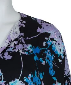Diane Von Furstenberg Black Floral Print Oversized Kora Silk Blouse XS For Women 17 Diane Von Furstenberg Black Floral Print Oversized Kora Silk Blouse XS For Women -Diane Von Furstenberg shop luxury women diane von furstenberg used clothes p60745 0004