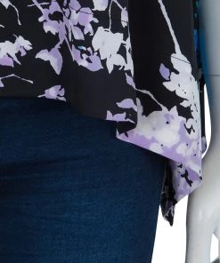 Diane Von Furstenberg Black Floral Print Oversized Kora Silk Blouse XS For Women 19 Diane Von Furstenberg Black Floral Print Oversized Kora Silk Blouse XS For Women -Diane Von Furstenberg shop luxury women diane von furstenberg used clothes p60745 0006